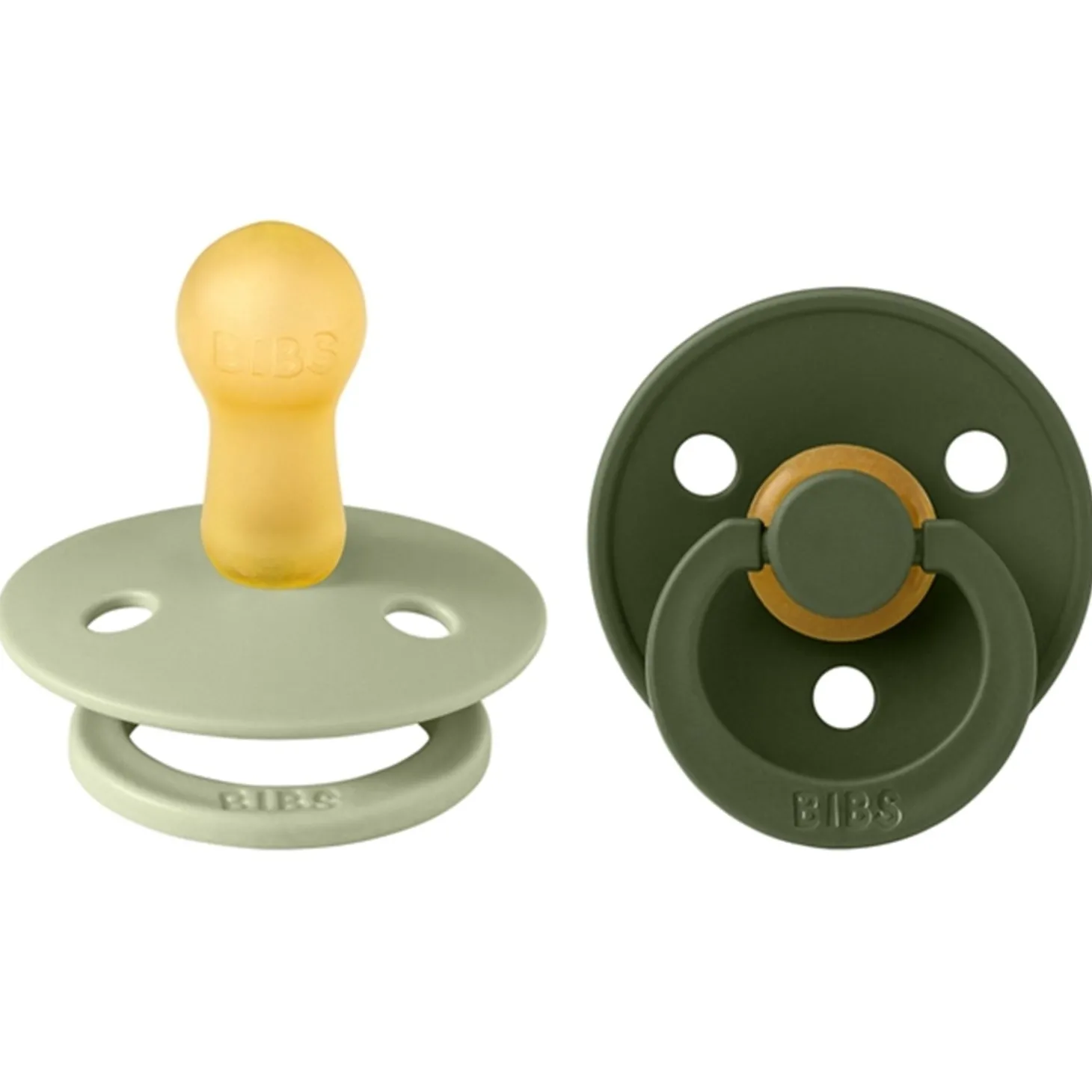 Bibs Colour Latex Sutter 2-pak Rund Sage/Hunter Green