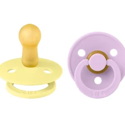 Bibs Colour Latex Sutter 2-pak Rund Sunshine/Violet Sky