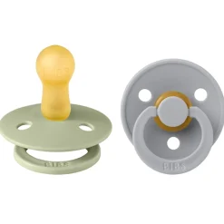 Bibs Colour Latex Sutter 2-pak Rund Sage/Cloud