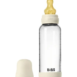 Bibs Ivory Glass Baby Flaske Round Latex Medium Flow