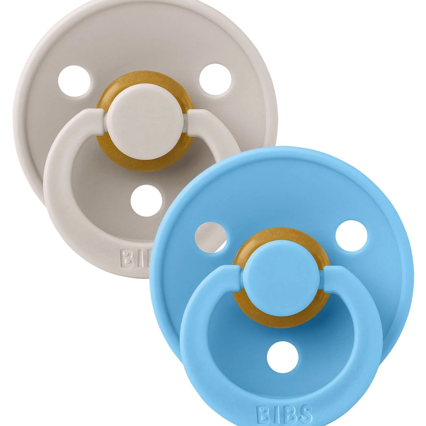 Bibs Mushroom/Breeze Sut Colour 2 Pack Latex