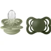 Bibs Supreme Silikone Sutter 2-pak Symmetrisk Sage/Hunter Green
