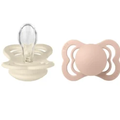 Bibs Supreme Silikone Sutter 2-pak Symmetrisk Ivory/Blush