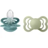 Bibs Supreme Silikone Sutter 2-pak Symmetrisk Island Sea/Sage
