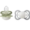 Bibs Supreme Silikone Sutter Glow 2-pak Symmetrisk Sage/Cloud