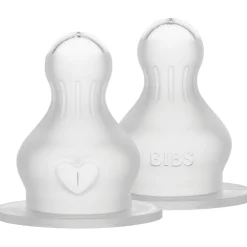 Bibs Sutteflaske Nipple Rund Silikone 2-pak