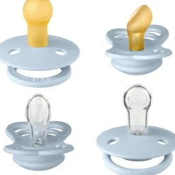 Bibs Try-it Collection Silikone/Naturgummi Sutter 4-pak Baby Blue