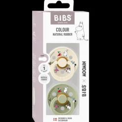 Bibs x Moomin Pacifier Colour 2 pack Friends Latex Size 1 Ivory mix