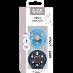Bibs x Moomin Pacifier Colour 2 pack Good Night Latex Size 2 Breeze mix