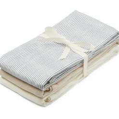 Cam Cam Copenhagen Stofbleer 3-pak Classic Stripes Blue, Praline, Creme White