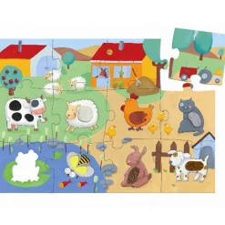 Djeco Følepuslespil Bondegård