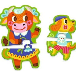 Djeco Puslespil Duo Stor og Lille på Bondegården