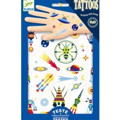 Djeco Tattoos Space Selvlysende