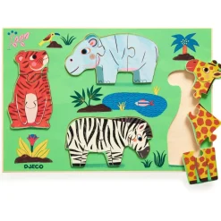 Djeco Træpuslespil Vilde Dyr