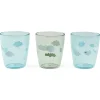 Done by Deer Yummi Mini Glas 3-pak Happy Clouds Green