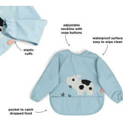 DonebyDeer Blå Hagesmæk m/Ærmer og lomme Tiny farm