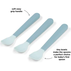 DonebyDeer Foodie Easy-Grip Babyske 3-Pak Blå