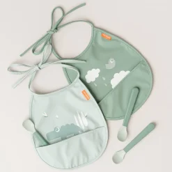 DonebyDeer Foodie Easy-Grip Babyske 3-Pak Grøn