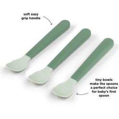 DonebyDeer Foodie Easy-Grip Babyske 3-Pak Grøn