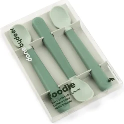 DonebyDeer Foodie Easy-Grip Babyske 3-Pak Grøn