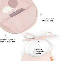 DonebyDeer Mini Hagesmæk M/Lomme 2 Stk. Happy Clouds Pudder