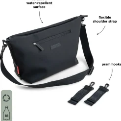 DonebyDeer Sort Barnevognstaske