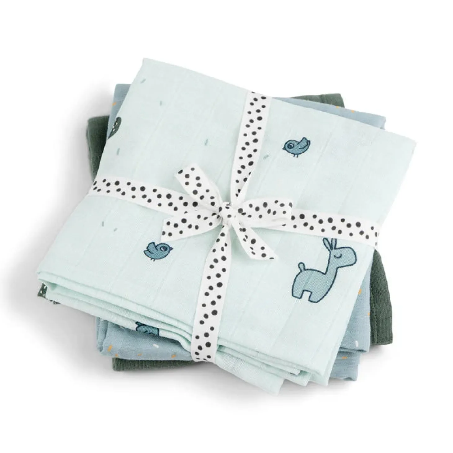 Donebydeer stofbleer 3-pack GOTS Lalee Blå