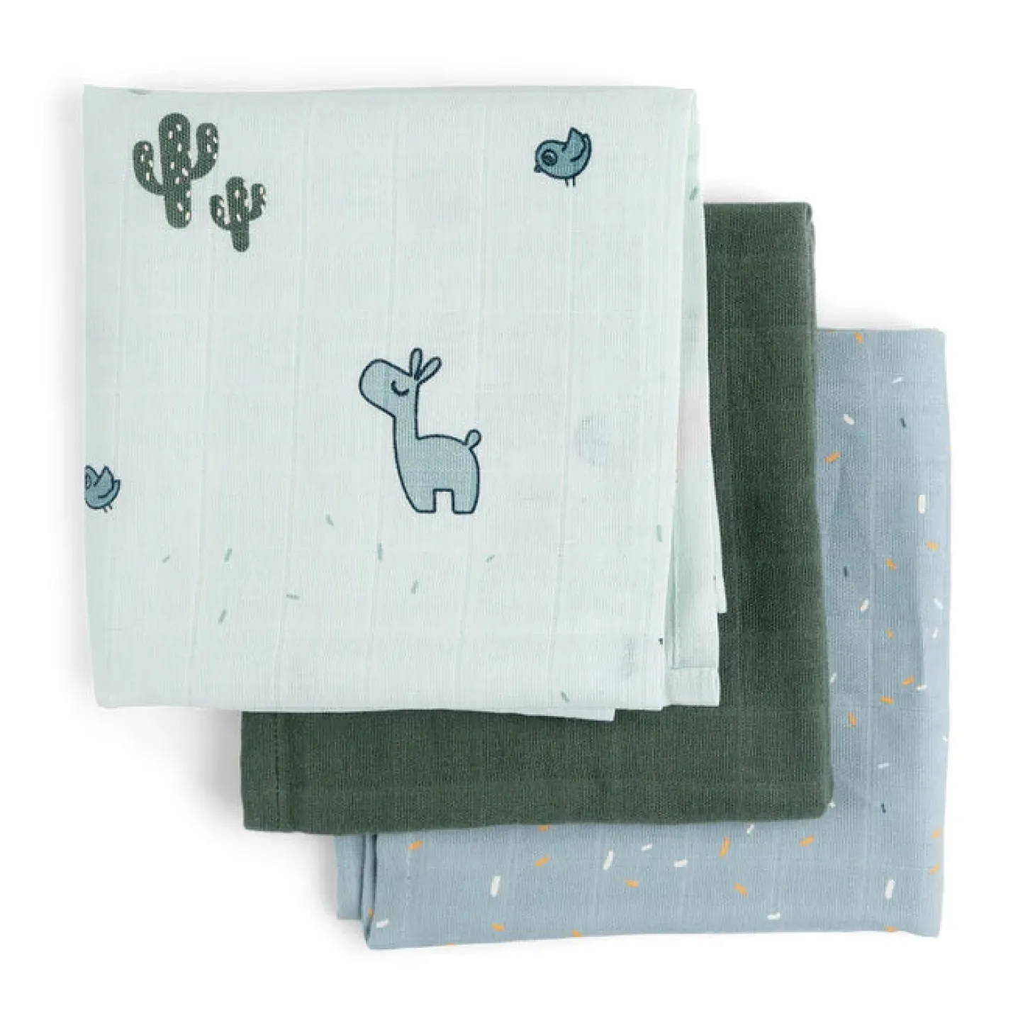 Donebydeer stofbleer 3-pack GOTS Lalee Blå