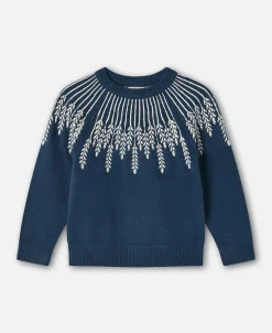 Fliink ALON LEAF PULLOVER - INSIGNIA BLUE
