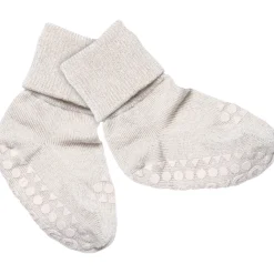 Gobabygo Ivory Glitter (Buttercream) Non-Slip Strømper I Bambus