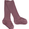 Gobabygo Misty Plum Non-Slip Strømper Bambus
