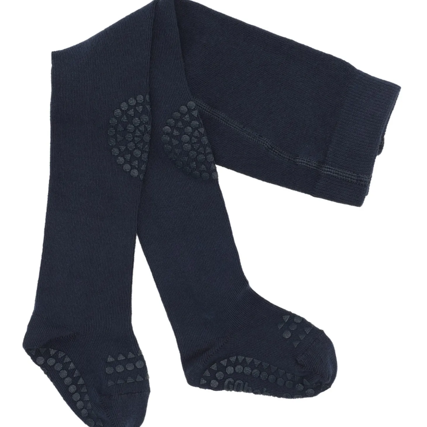 Gobabygo Navy Blue Crawling Strømpebukser Organic Bomuld