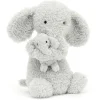 Jellycat Huddles Elefant Grå 26 cm