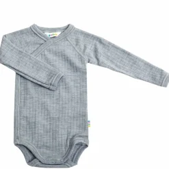Joha Uld Rib Gråmeleret Body Kryds