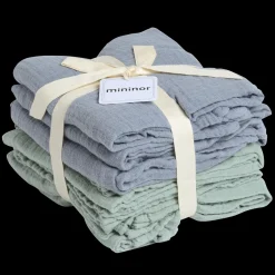 Økologisk Stofble Forvasket 3xGrå/3xGrøn