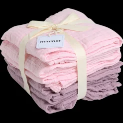 Økologisk Stofble Forvasket 3xRosa/3xLilla