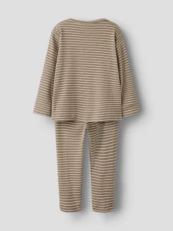 Lil'Atelier Nattøj - Gago - Sepia Tint TURTLEDOVE (stribet)