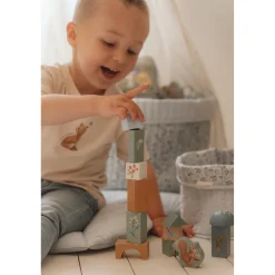 Little Dutch Forest Friends Blue Byggeklodser Træ