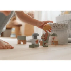 Little Dutch Forest Friends Blue Byggeklodser Træ