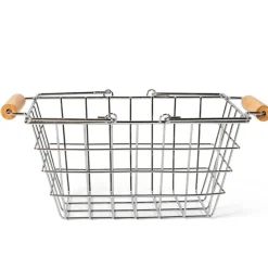 Mamamemo Metal Kurv Med Træhåndtag