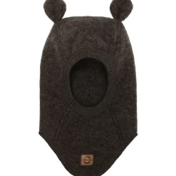 Mikk-Line Dark Brown Melange Uld Elefanthue Med Ører