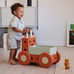 MODU 3-i-1 Baby Walker Burnt Orange/Dusty Green