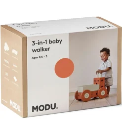 MODU 3-i-1 Baby Walker Burnt Orange/Dusty Green
