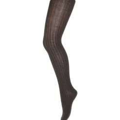 MP 130 Cotton Rib Strømpebukser 541 Dark Brown