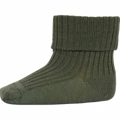 Mp Danmark Uld rib baby strømper Olivine