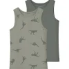 Name It Agave Green Tank Top 2-pack Agave Green Dino Noos