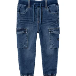 Name It Dark Blue Denim Ben Baggy Cargo Jeans Noos