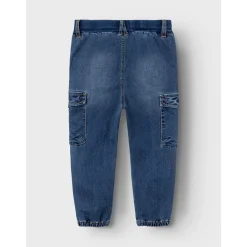 Name It Dark Blue Denim Ben Baggy Cargo Jeans Noos