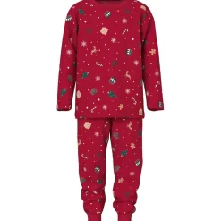 Name It Jester Red Xmas AOP Red Nmnvismas Ls Nightset