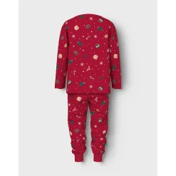 Name It Jester Red Xmas AOP Red Nmnvismas Ls Nightset